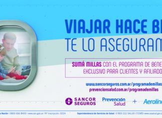 Programa de Sancor Seguros y Prevención Salud para sumar millas con Aerolíneas Argentinas