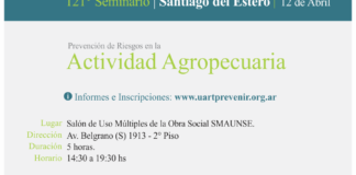 Seminario sobre prevención de riesgos en la actividad agropecuaria en Santiago del Estero