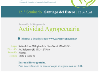 Seminario sobre prevención de riesgos en la actividad agropecuaria en Santiago del Estero