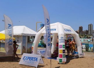 Experta Seguros en las playas de Mar del Plata