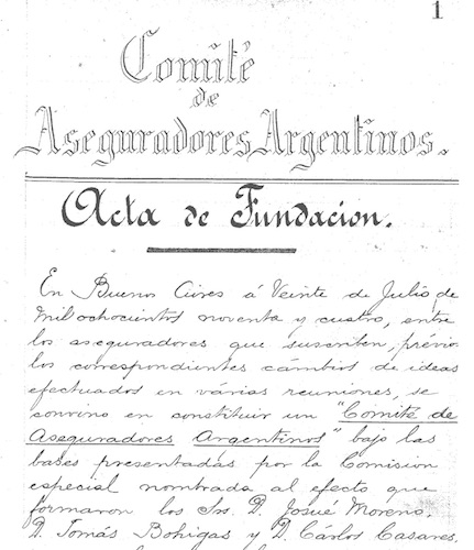 acta fundación asociación argentina compañías seguros