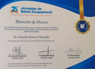 La UART felicita al Dr. Claudio Taboadela por la distinción recibida uart claudio taboadela medicina trabajo