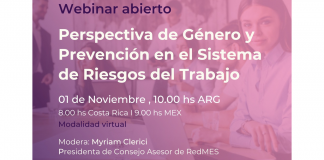 Webinar sobre perspectiva de género y prevención en el sistema de riesgos del trabajo redmes webinar perspectiva género prevención sistema riesgos trabajo