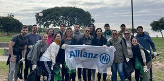 Voluntarios de Allianz Argentina limpiaron las costas de Vicente López allianz argentina voluntarios costas vicente lópez
