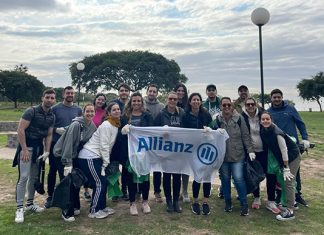 Voluntarios de Allianz Argentina limpiaron las costas de Vicente López allianz argentina voluntarios costas vicente lópez