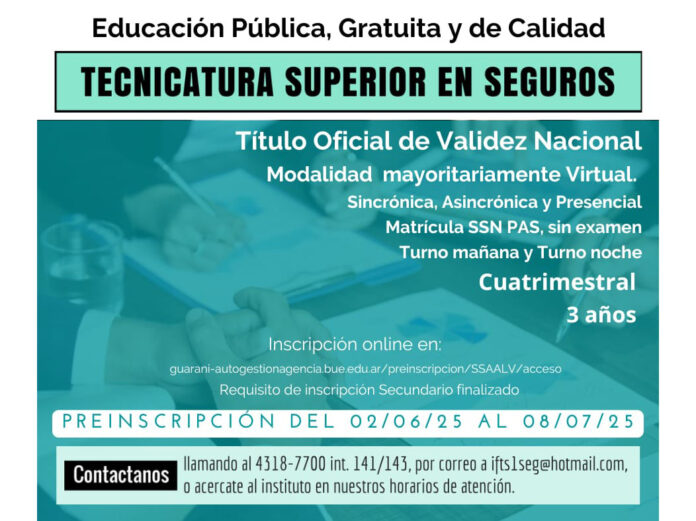 tecnicatura superior seguros ifts junio 2025