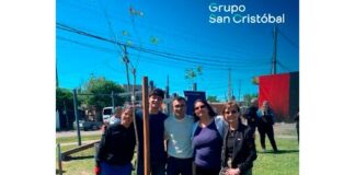 Nuevos árboles: Grupo San Cristóbal impulsó una jornada por los 300 años de Rosario árboles san cristóbal rosario