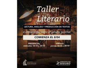 Género policial: abierta la inscripción para taller literario del Sindicato del Seguro taller literario sindicato seguro 2026