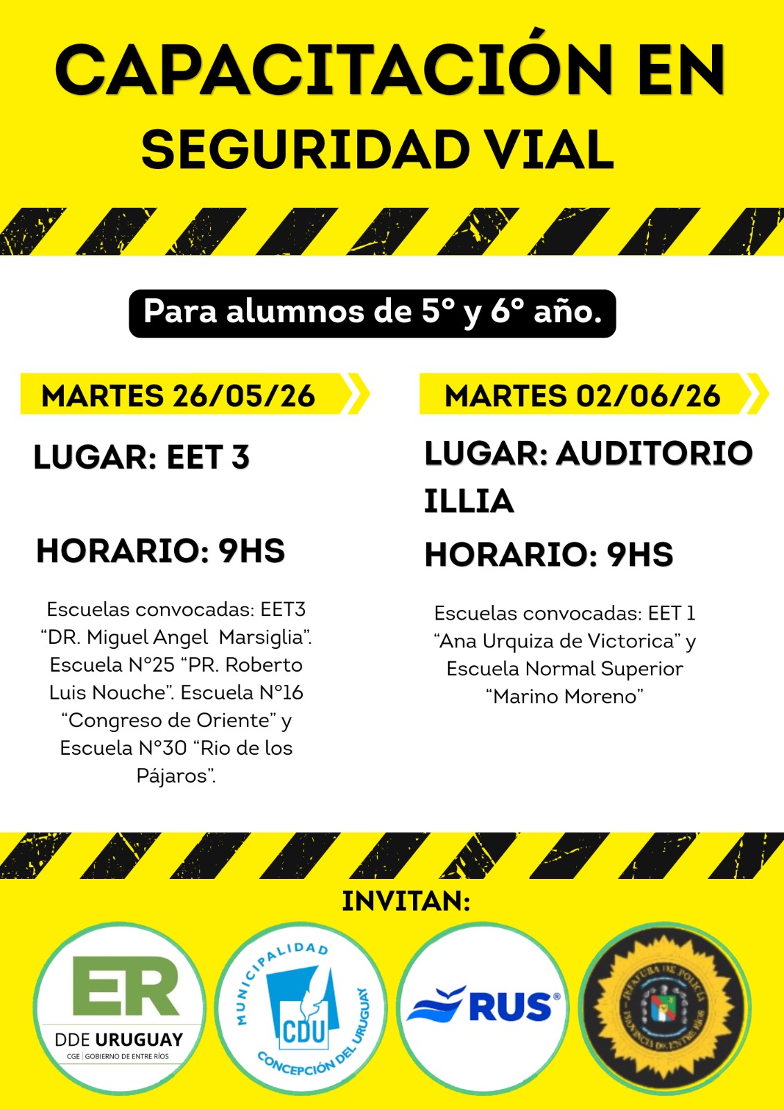 seguridad vial talleres rio uruguay