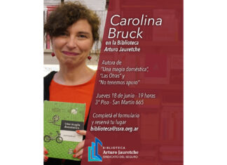 La escritora Carolina Bruck visitará la biblioteca del Sindicato del Seguro carolina bruck sindicato seguros