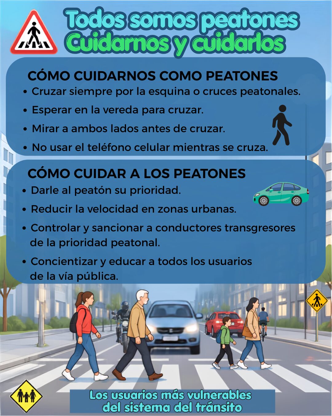 luchemos por la vida peatones dia